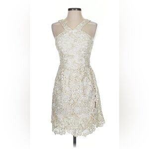 Club Monaco Elegant Cream Lace Dress